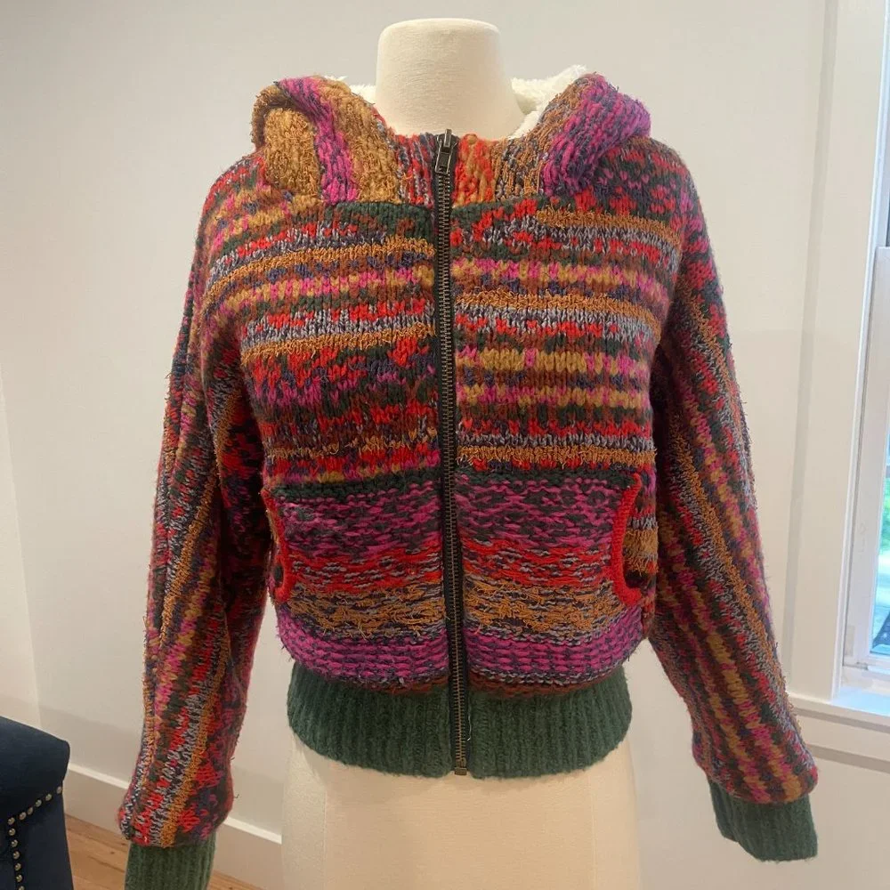 NWT Free People Rue Sweater Jacket XS $398. - Picture 7 of 15